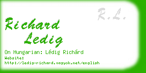 richard ledig business card