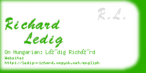 richard ledig business card